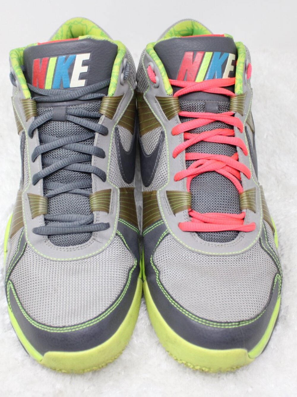 Nike Trainer SC 2010 Shoes Mens 14 Gray Volt Lime Bryan Clay Knows Sneakers